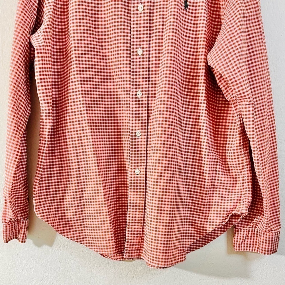 Polo Ralph Lauren Custom Fit Gingham Long Sleeve Button Down Shirt Size XL - Picture 6 of 10